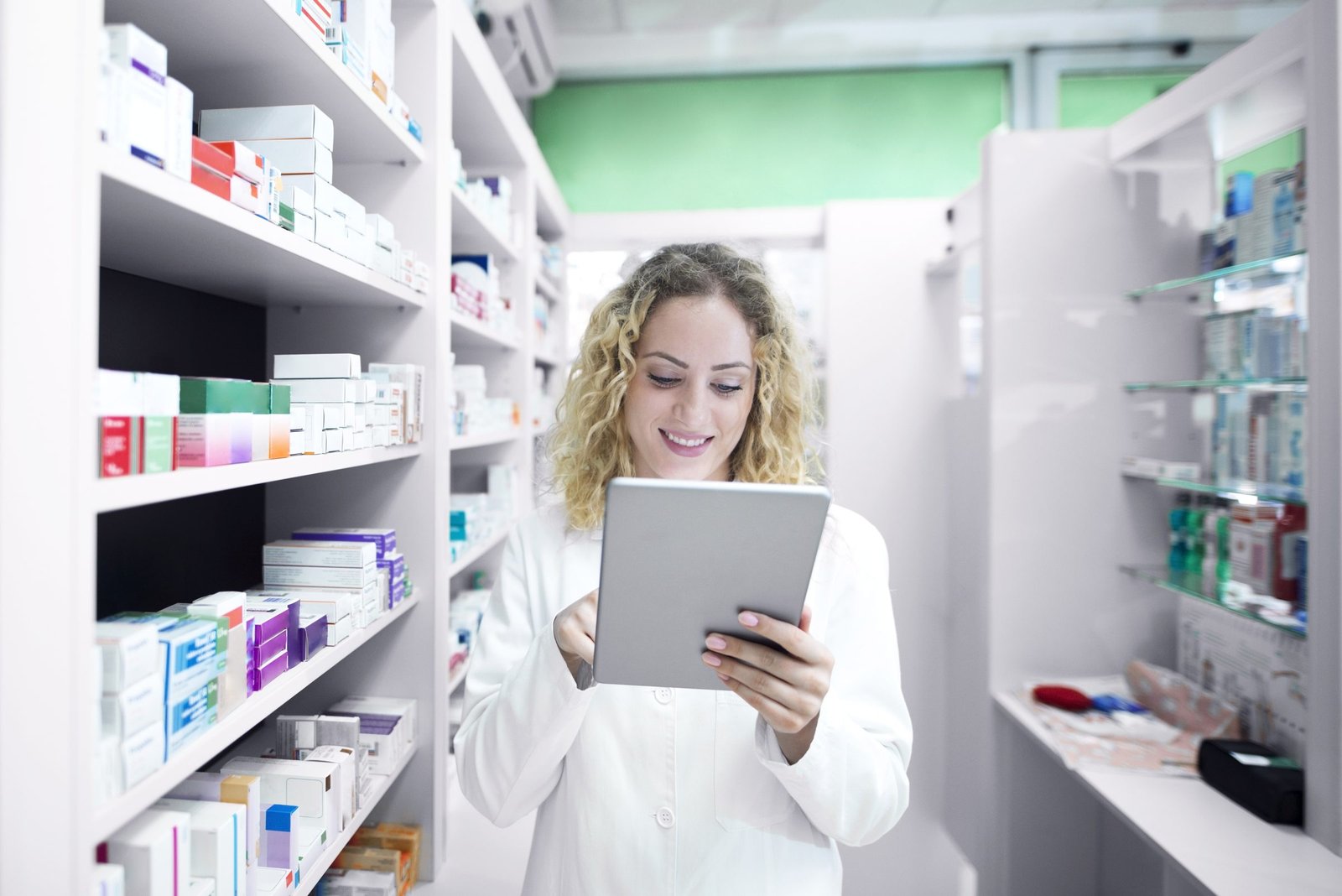 Pharmacist preparing a medicine order